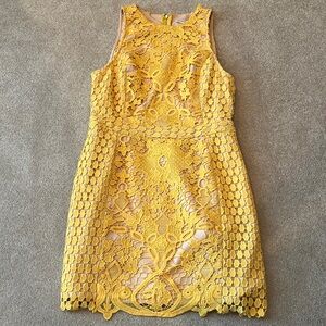 Yellow cocktail dress